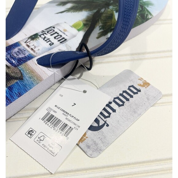Corona Men’s Flip Flops Sz. 7 Lightweight Relaxed Fit Slip On Beach Vacation NWT - Picture 5 of 6